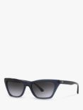 Emporio Armani EA4169 Women's Cat's Eye Sunglasses, Blue/Grey Gradient