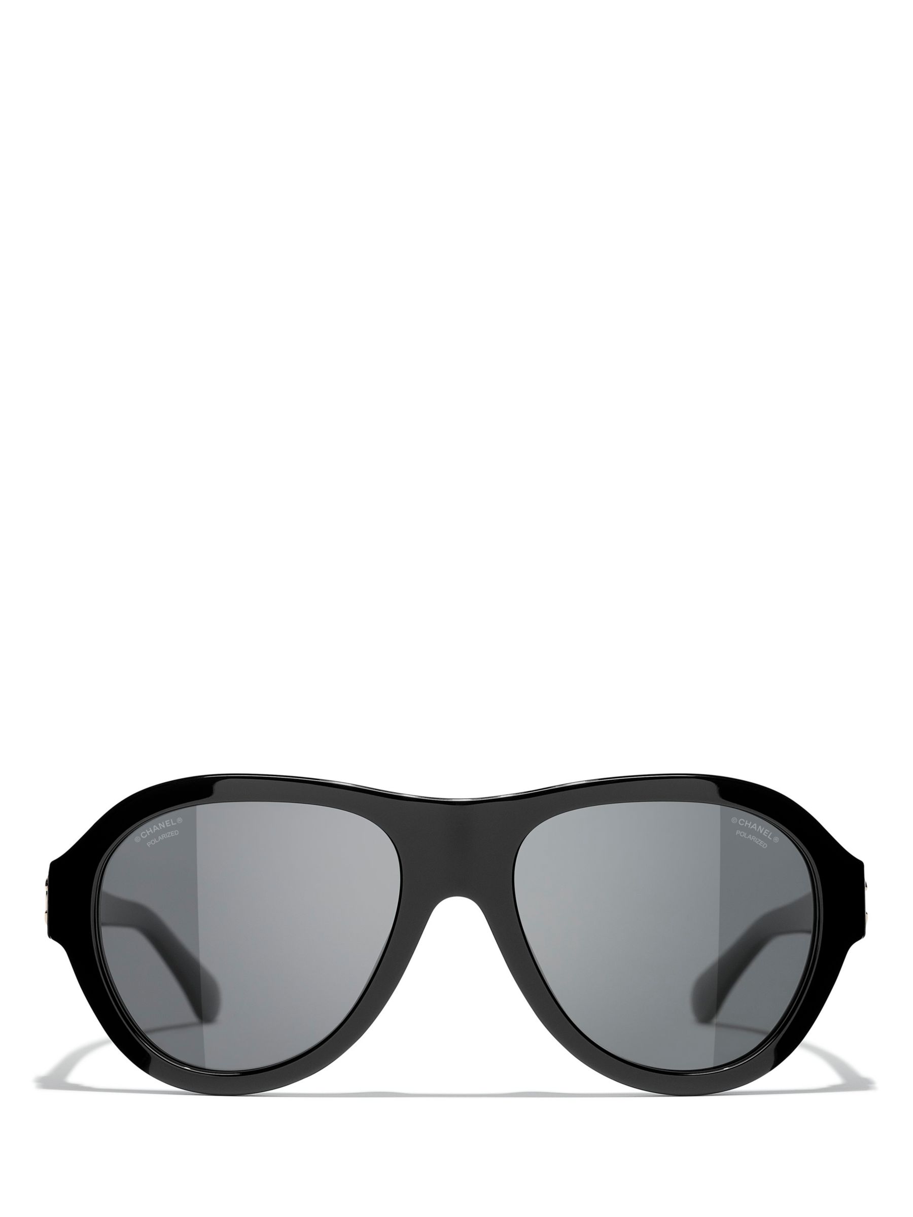 Chanel Oval Sunglasses CH5440 Black/Grey Gradient - ShopStyle