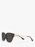Michael Kors MK2154 Women's Lake Como Square Sunglasses, Brown
