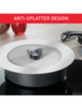 Tefal Ingenio Stainless Steel Multi-Diameter Anti-Splatter Lid, 24-28cm