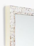 John Lewis Mother Of Pearl Frame Leaner/ Wall Mirror, 180 x 65cm