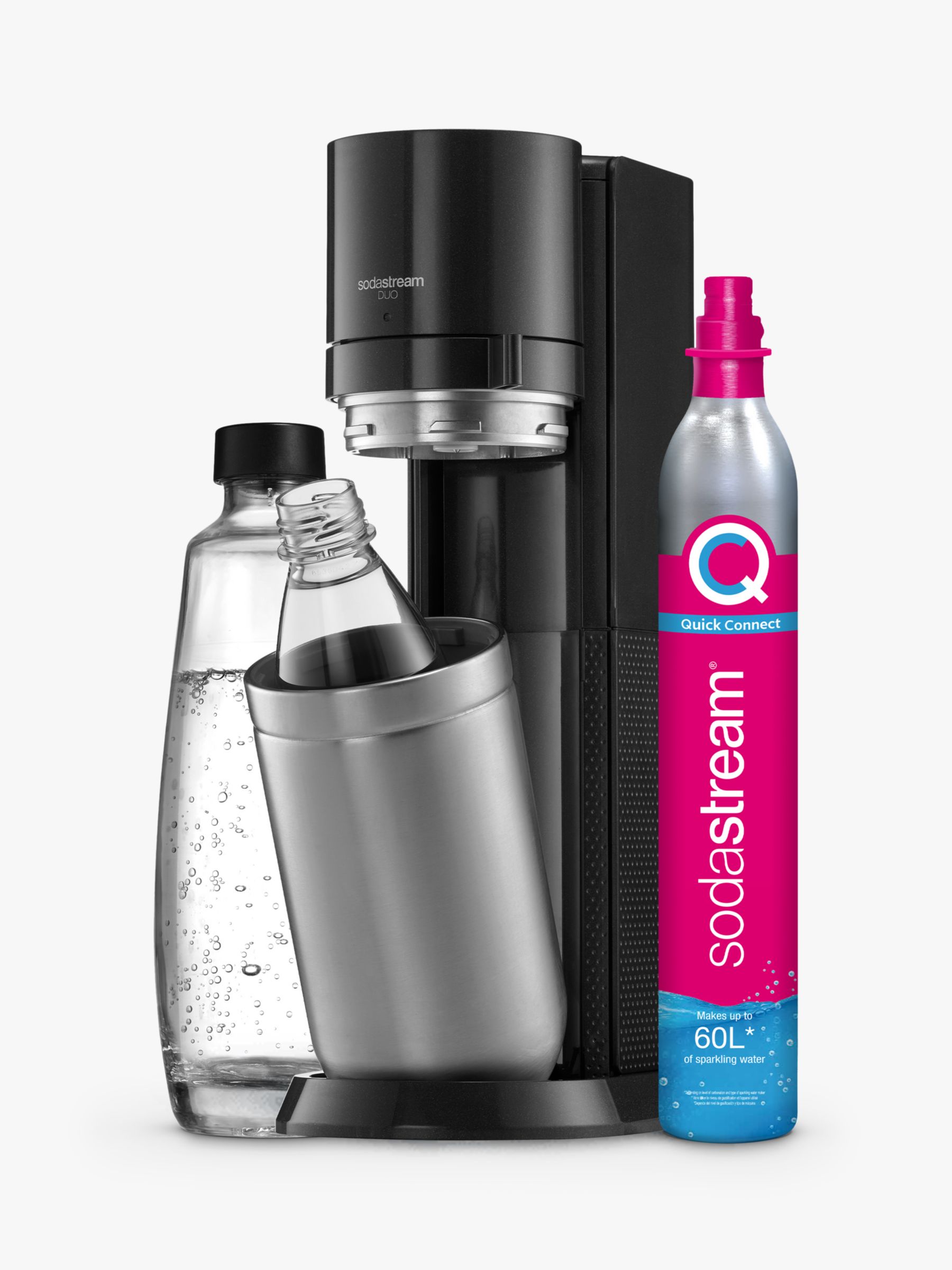 SodaStream Duo Sparkling Water Maker with 4 x 1L Bottles & 60L CO2