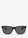 Ray-Ban RB4181 Men's D-Frame Sunglasses, Black/Grey
