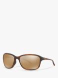 Oakley OO9297 Women's She's Unstoppable Polarised Rectangular Sunglasses, Tortoise/Mirror Brown