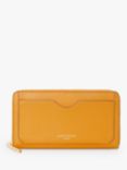 Jasper Conran London Brynn Large Leather Zip Around Purse, Orange