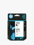 HP 305 Ink Cartridge Black & Tri-Colour Multipack, Pack Of 2
