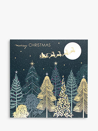 Sara Miller Sleigh Forest Luxury Christmas Cards, Box of 8