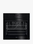 AEG 6000 BPK556260B Built-In Electric Self Cleaning Single Oven with Steam Function, Black