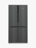 Siemens iQ500 KF96NAXEAG Freestanding 65/35 French Fridge Freezer, Black Stainless Steel