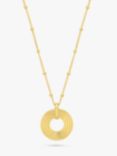 Estella Bartlett Linear Circle Pendant Necklace, Gold