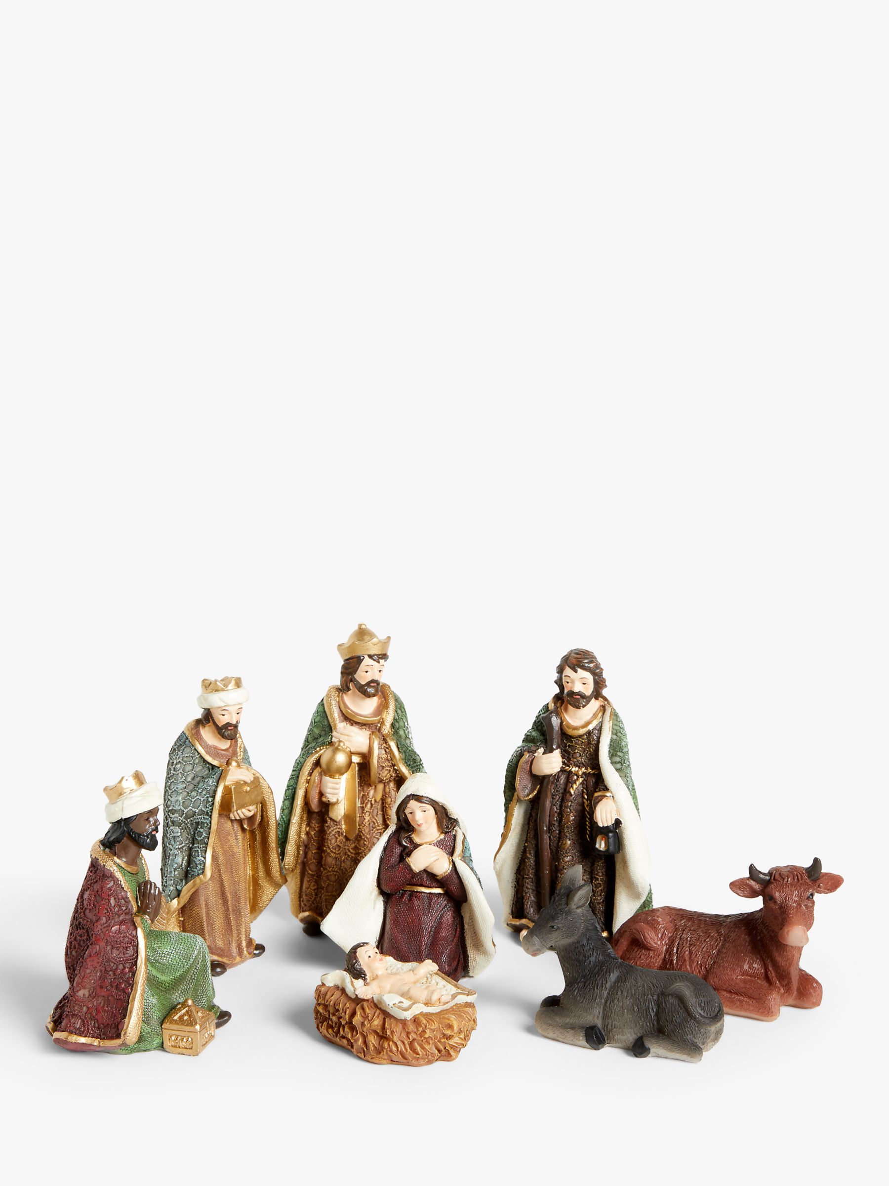 Kaemingk Set of 8 Nativity Characters Modern Design Idea to Create a Nativity Scene Christmas Display 