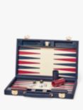 Aspinal of London Pebbled Leather Backgammon Set