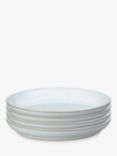 Denby White Speckle Stoneware Medium Coupe Plates, Set of 4, 21cm, White
