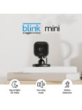 Blink Mini Indoor Plug-in Smart Security HD Camera, Pack of 2, Black