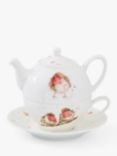 Wrendale Designs Robin Tea For One Bone China Teapot, 300ml, Cream/Multi
