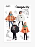 Simplicity Children's Halloween Ponchos Sewing Pattern, S9351