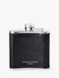 Aspinal of London Classic Pebble Leather Stainless Steel Hip Flask