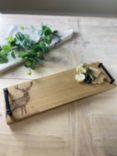 Selbrae House Monarch Stag Oak Wood Serving Tray, Natural