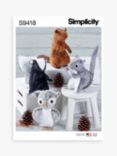Simplicity Stuffed Woodland Animals Sewing Pattern, S9418