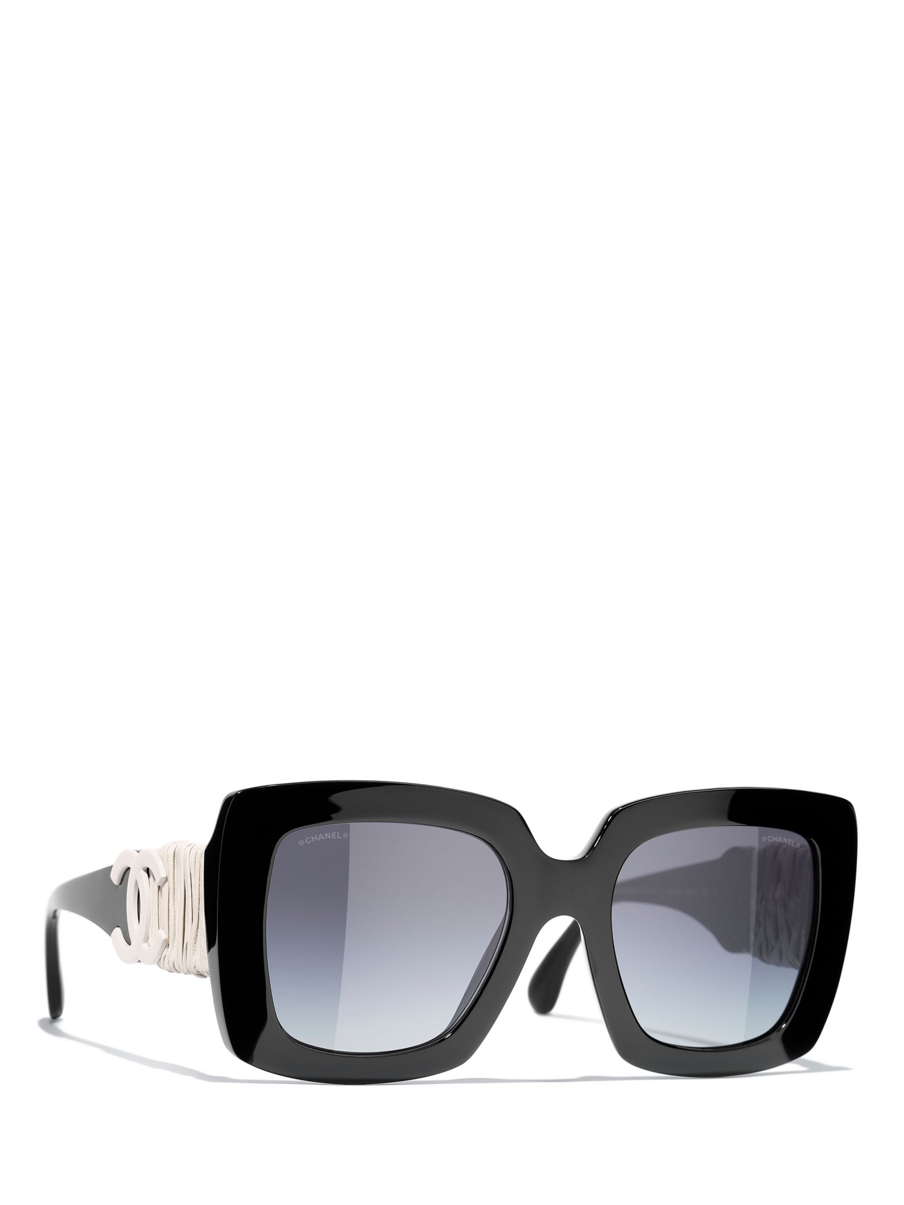 CHANEL Rectangular Sunglasses CH5474Q Black/Grey Gradient at John