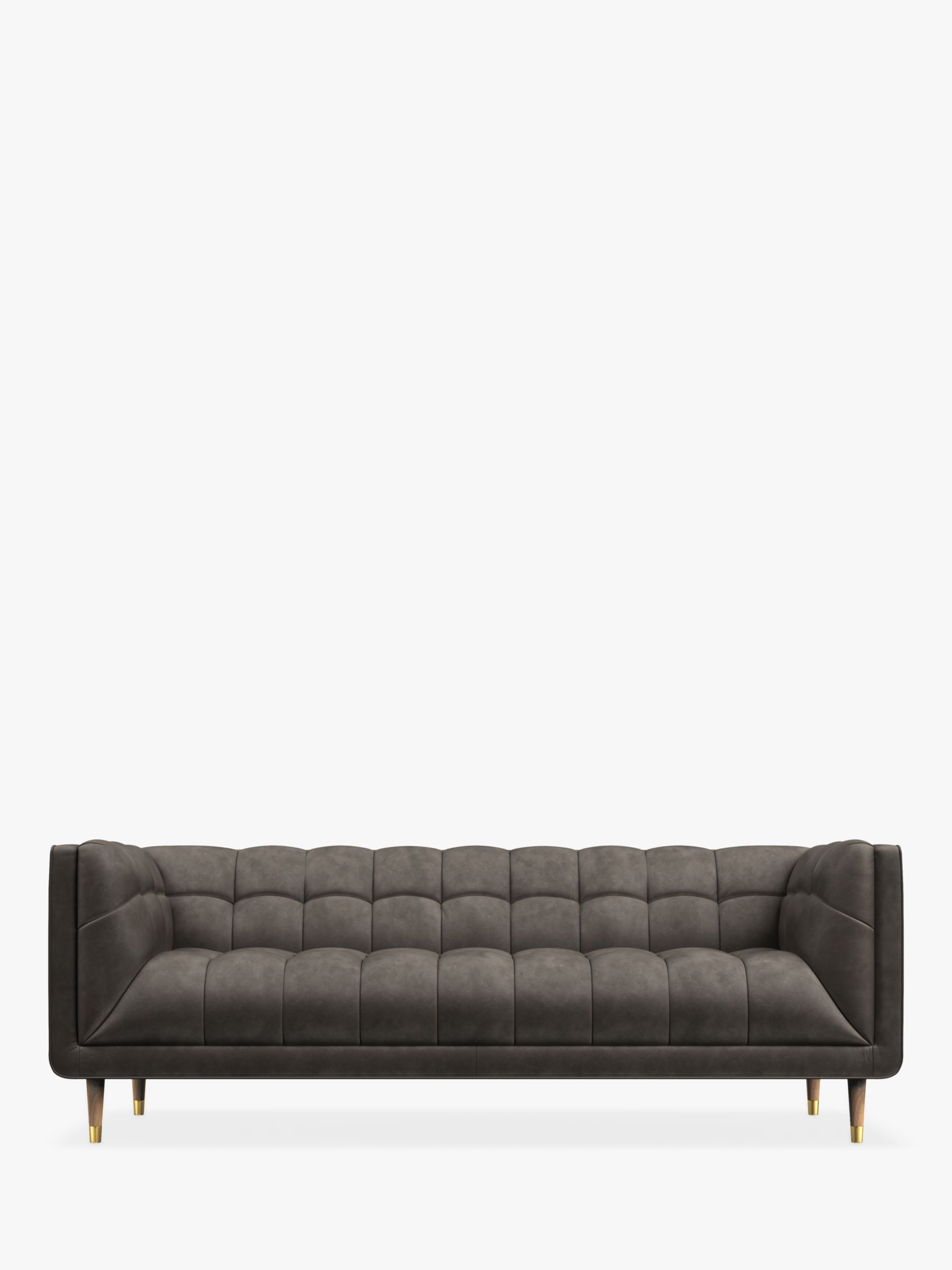 Grace Range, At The Helm Grace Grand 4 Seater Sofa, Dark Leg, Limestone Leather