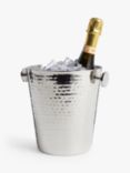 John Lewis Hammered Stainless Steel Champagne & Wine Ice Bucket, Silver
