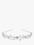 Jon Richard Bridal Floral Crystal Headband, Silver