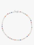 Dower & Hall Carnival Mixed Stone Freshwater Pearl Collar Necklace, White/Multi