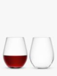 LSA International Wine Stemless Red Wine Glass, Set of 2, 530ml, Clear