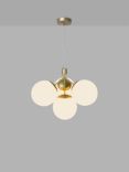 Nordlux Ivona 4 Arm Ceiling Light, Brass/White