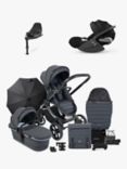 iCandy Peach 7 Pushchair & Accessories with Cybex Cloud T Baby Car Seat and Base T Bundle, Grey/Deep Black