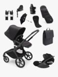 Bugaboo Fox 5 Pushchair with Cybex Cloud T Baby Car Seat and Base T Bundle, Midnight Black/Deep Black