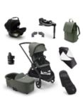 Bugaboo Dragonfly Pushchair & Carrycot, Turtle Air by Nuna Car Seat with Base & Accessories Ultimate Bundle, Forest Green