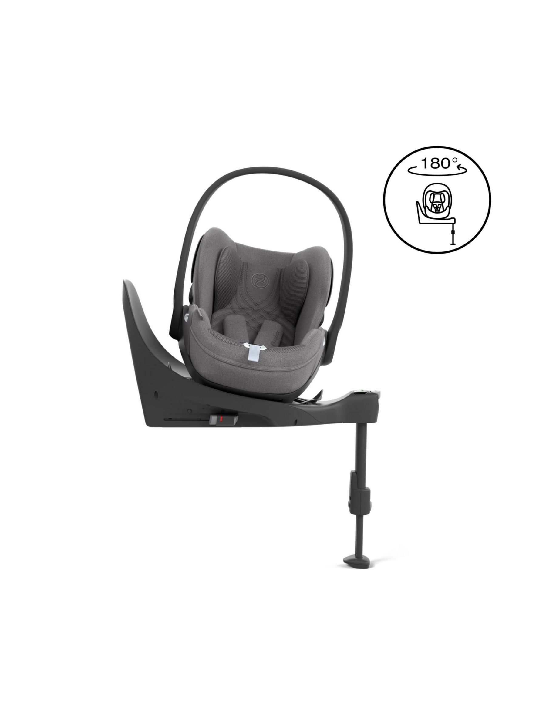 Cybex Mios Pushchair, Carrycot & Cloud T PLUS i-Size Car Seat with Base T Bundle, Black/ Grey
