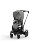 Cybex e-Priam Pushchair Chassis & Seat Pack Bundle, Matt Black/ Mirage Grey