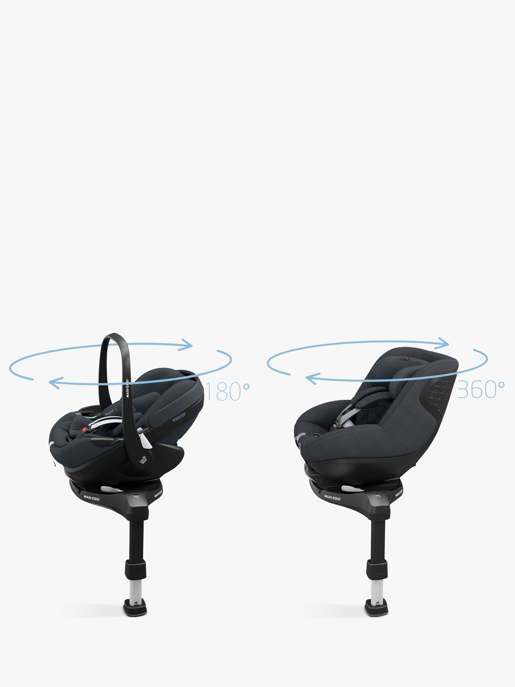iCandy Orange 4 Pushchair with Maxi-Cosi Pebble 360 Pro i-Size Car Seat and FamilyFix 360 Pro Base Bundle, Black