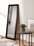 John Lewis ANYDAY Classic Leaner / Wall Mirror, 140 x 50cm, Black