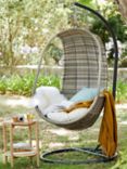 John Lewis Dante Garden Hanging Pod Chair, Natural