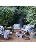 John Lewis Marlow Aluminium 4 Seater Garden Lounge Set, Black/Grey