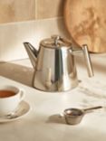 John Lewis Double Wall Teapot with Infuser, 1.2L, Stainless Steel