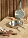 John Lewis 5-Ply Thermacore Stainless Steel Frying Pan
