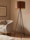 John Lewis Mia Floor Lamp, Walnut