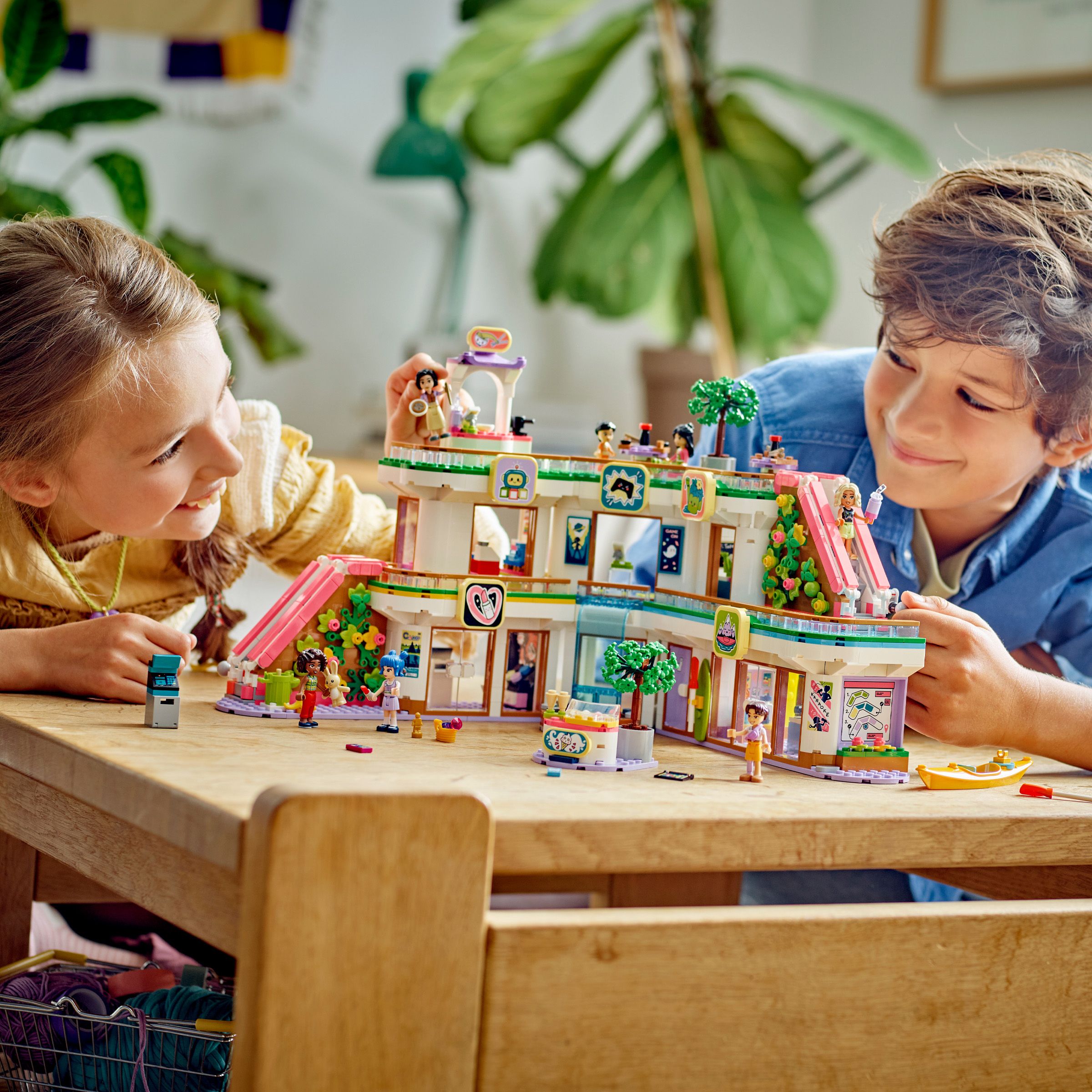 Children playing with Lego Friends set