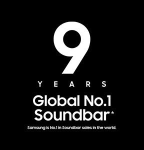 Samsung 89years global number 1 soundbar logo