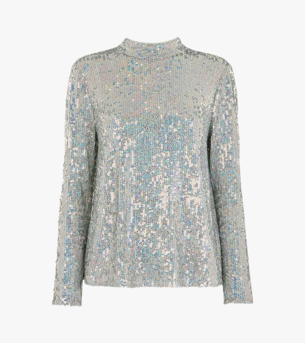 Whistles High Neck Sequin Top
