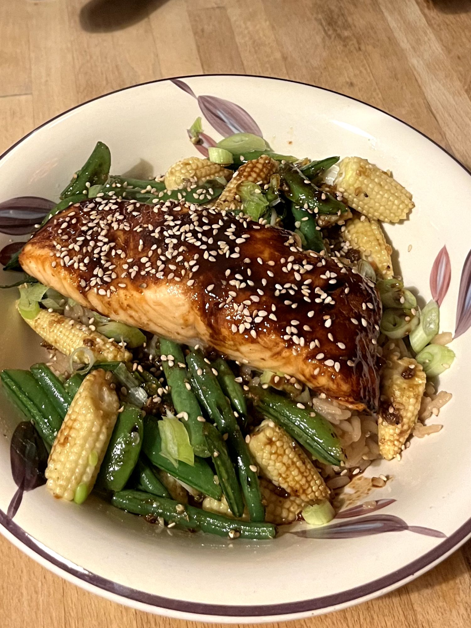 Salmon cooked with Tefal Easy Fry Dual Zone Air Fryer & Grill