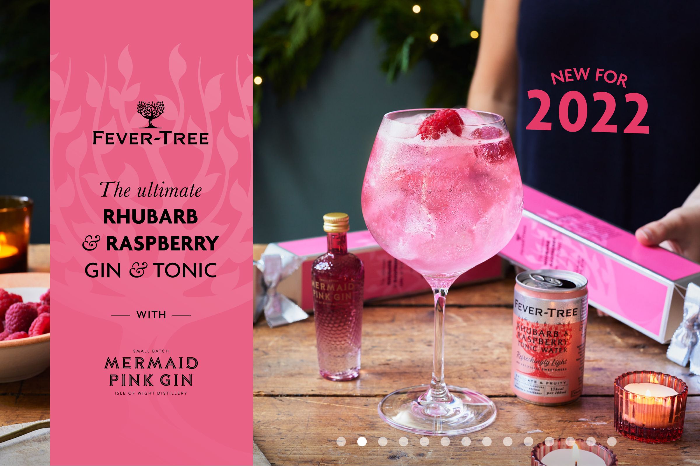 Fever-Tree Edinburgh Gin Christmas Gin and Refreshingly Light Aromatic Tonic Water Cracker, 5cl & 150ml