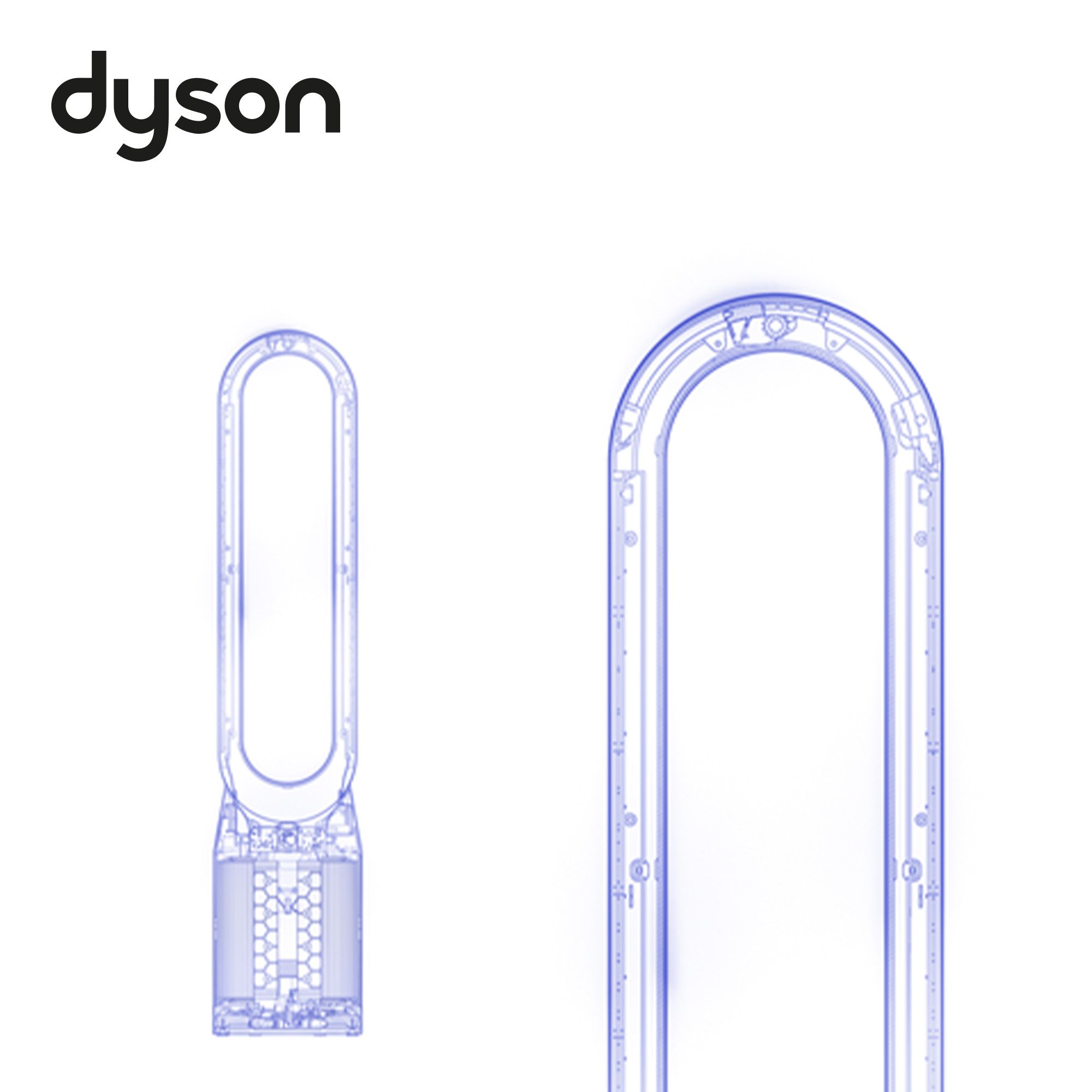 Blueprint image of a Dyson heater