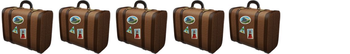 Luggage Emoji x 5