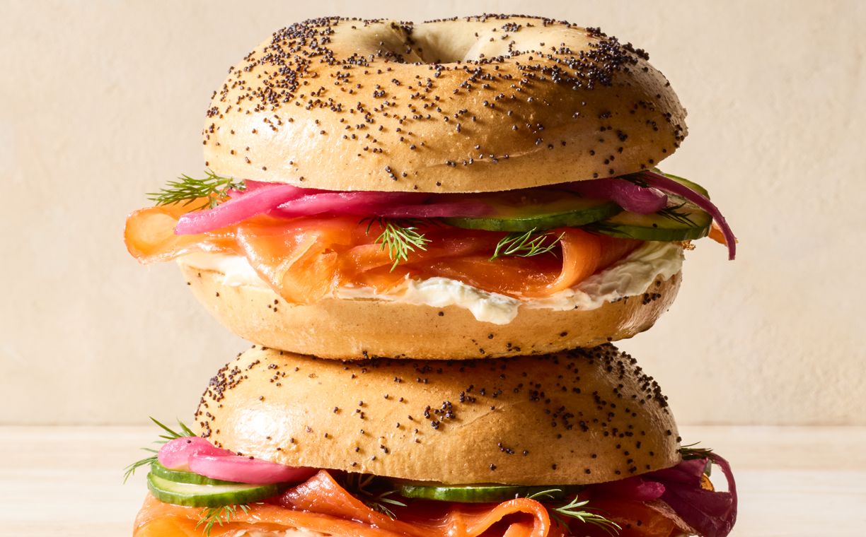 Image of bagels stacked